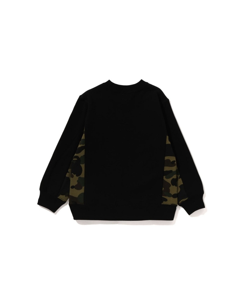 Hauts Bape 1st Panel Ape Head One Point Crewneck Noir Enfant | OIY-95025997